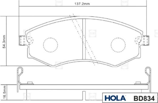 Hola BD834 - Bremžu uzliku kompl., Disku bremzes ps1.lv