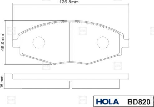 Hola BD820 - Bremžu uzliku kompl., Disku bremzes ps1.lv