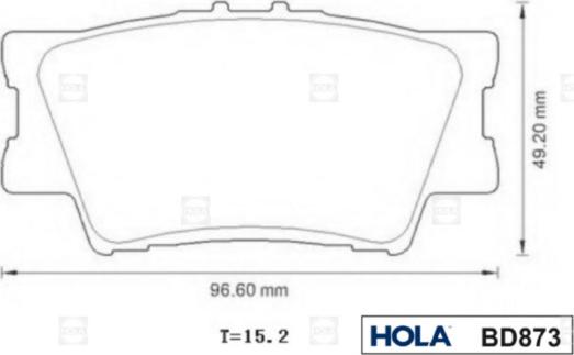 Hola BD873 - Bremžu uzliku kompl., Disku bremzes ps1.lv