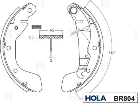 Hola BR804 - Bremžu loku komplekts ps1.lv