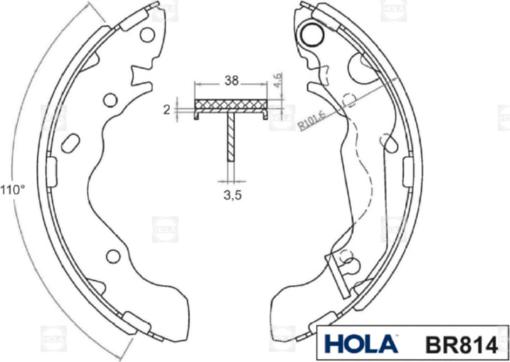 Hola BR814 - Bremžu loku komplekts ps1.lv