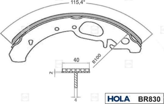 Hola BR830 - Bremžu loku komplekts ps1.lv