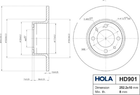 Hola HD901 - Bremžu diski ps1.lv