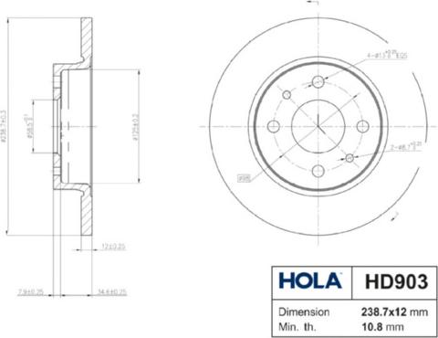 Hola HD903 - Bremžu diski ps1.lv