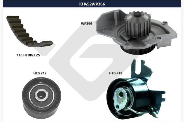 Hutchinson KH 452WP366 - Ūdenssūknis + Zobsiksnas komplekts ps1.lv