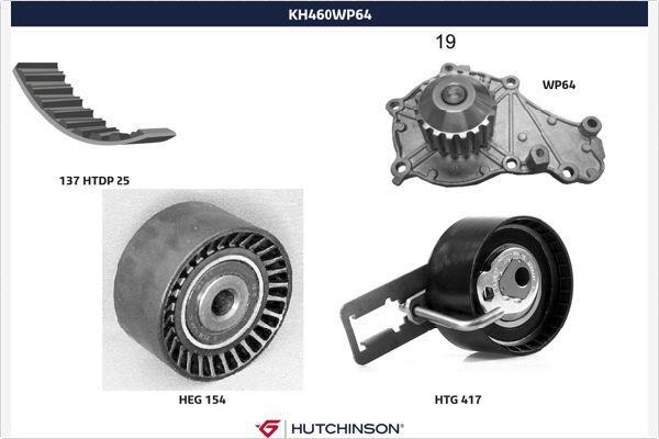 Hutchinson KH 460WP64 - Ūdenssūknis + Zobsiksnas komplekts ps1.lv