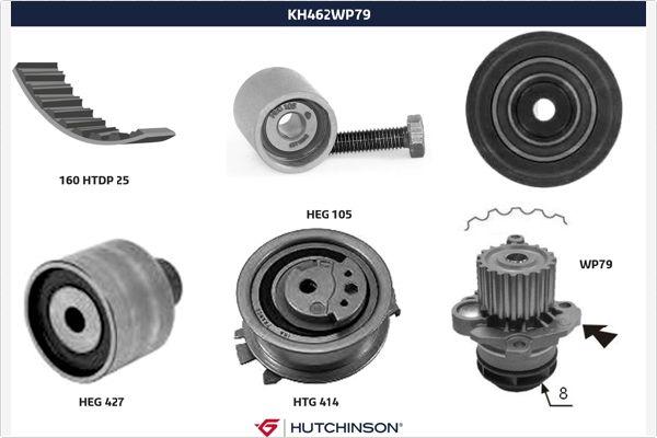 Hutchinson KH 462WP79 - Ūdenssūknis + Zobsiksnas komplekts ps1.lv