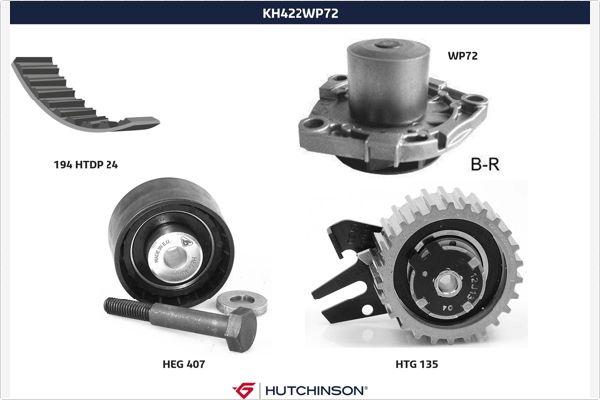 Hutchinson KH 422WP72 - Ūdenssūknis + Zobsiksnas komplekts ps1.lv