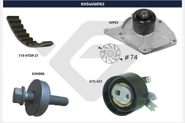 Hutchinson KH 546WP63 - Ūdenssūknis + Zobsiksnas komplekts ps1.lv