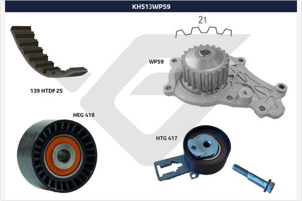 Hutchinson KH 513WP59 - Ūdenssūknis + Zobsiksnas komplekts ps1.lv