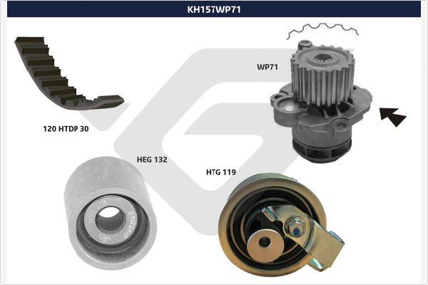 Hutchinson KH 157WP71 - Ūdenssūknis + Zobsiksnas komplekts ps1.lv