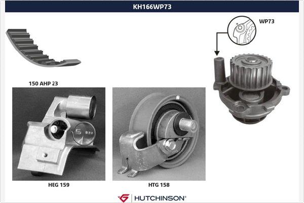 Hutchinson KH 166WP73 - Ūdenssūknis + Zobsiksnas komplekts ps1.lv