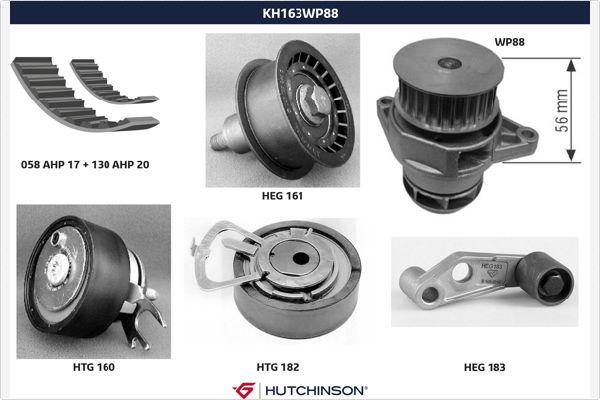 Hutchinson KH 163WP88 - Ūdenssūknis + Zobsiksnas komplekts ps1.lv