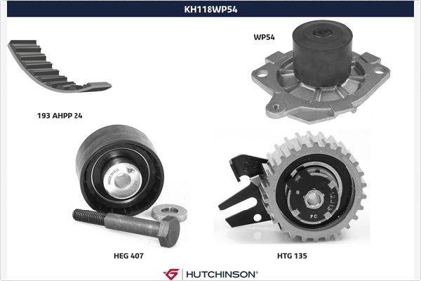 Hutchinson KH 118WP54 - Ūdenssūknis + Zobsiksnas komplekts ps1.lv