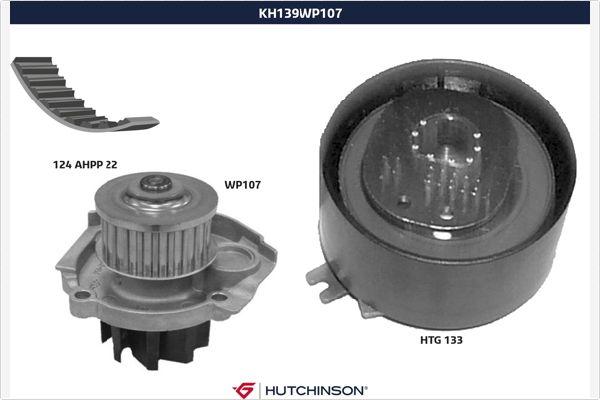 Hutchinson KH 139WP107 - Ūdenssūknis + Zobsiksnas komplekts ps1.lv