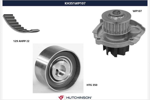 Hutchinson KH 351WP107 - Ūdenssūknis + Zobsiksnas komplekts ps1.lv