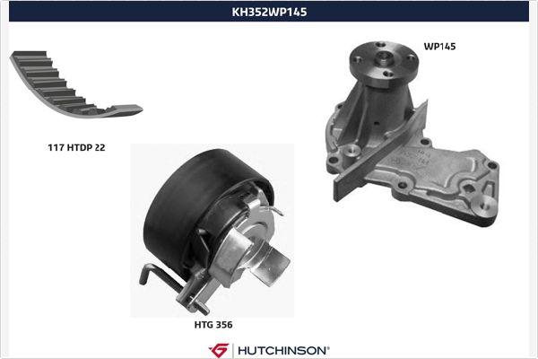 Hutchinson KH 352WP145 - Ūdenssūknis + Zobsiksnas komplekts ps1.lv