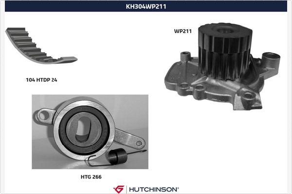 Hutchinson KH 304WP211 - Ūdenssūknis + Zobsiksnas komplekts ps1.lv