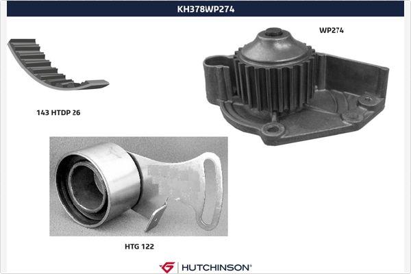 Hutchinson KH 378WP274 - Ūdenssūknis + Zobsiksnas komplekts ps1.lv