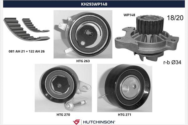 Hutchinson KH 293WP148 - Ūdenssūknis + Zobsiksnas komplekts ps1.lv