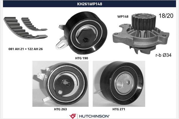 Hutchinson KH 261WP148 - Ūdenssūknis + Zobsiksnas komplekts ps1.lv