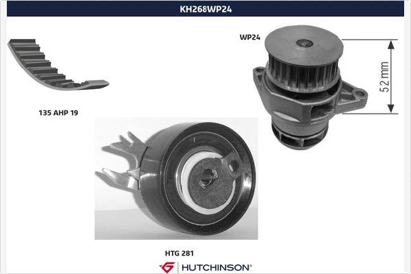 Hutchinson KH 268WP24 - Ūdenssūknis + Zobsiksnas komplekts ps1.lv