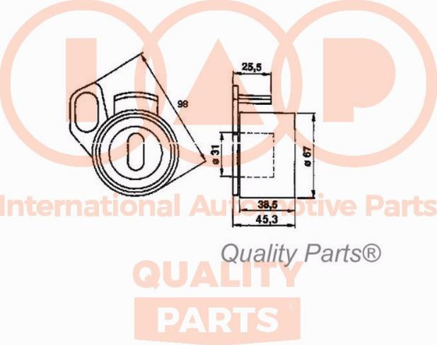 IAP QUALITY PARTS 12709011 - Spriegotājrullītis, Gāzu sadales mehānisma piedziņas siksna ps1.lv