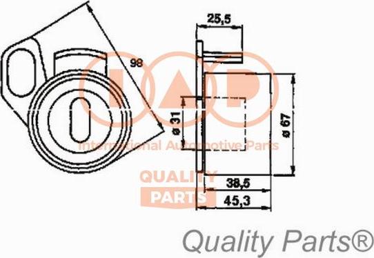 IAP QUALITY PARTS 12709011 - Spriegotājrullītis, Gāzu sadales mehānisma piedziņas siksna ps1.lv