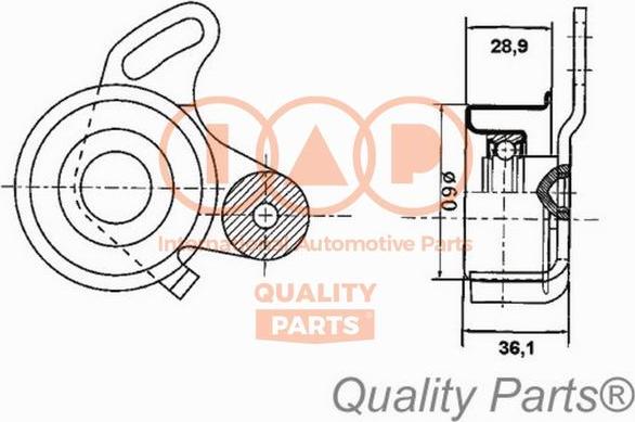 IAP QUALITY PARTS 12707040 - Spriegotājrullītis, Gāzu sadales mehānisma piedziņas siksna ps1.lv