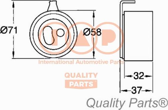 IAP QUALITY PARTS 12711060 - Spriegotājrullītis, Gāzu sadales mehānisma piedziņas siksna ps1.lv