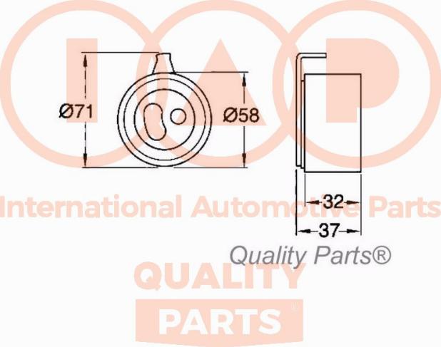 IAP QUALITY PARTS 12711060 - Spriegotājrullītis, Gāzu sadales mehānisma piedziņas siksna ps1.lv