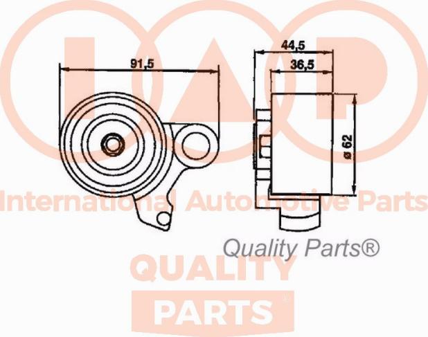 IAP QUALITY PARTS 12717086 - Spriegotājrullītis, Gāzu sadales mehānisma piedziņas siksna ps1.lv