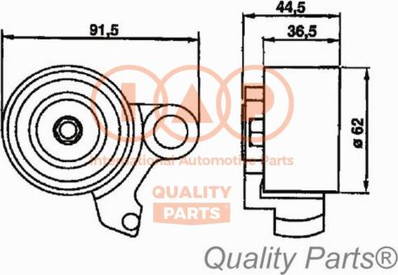 IAP QUALITY PARTS 12717086 - Spriegotājrullītis, Gāzu sadales mehānisma piedziņas siksna ps1.lv