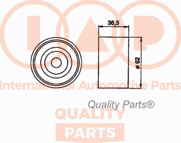 IAP QUALITY PARTS 12717087 - Spriegotājrullītis, Gāzu sadales mehānisma piedziņas siksna ps1.lv