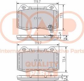 IAP QUALITY PARTS 704-13097X - Bremžu uzliku kompl., Disku bremzes ps1.lv