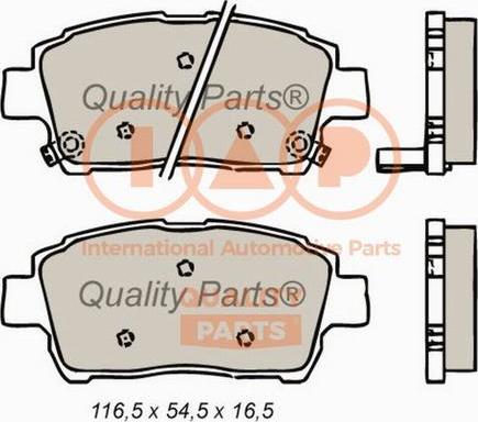 IAP QUALITY PARTS 704-17001X - Bremžu uzliku kompl., Disku bremzes ps1.lv