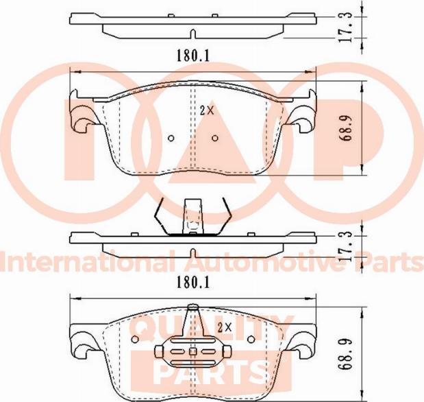 IAP QUALITY PARTS 704-17230 - Bremžu uzliku kompl., Disku bremzes ps1.lv