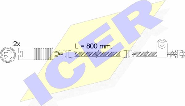 Icer 610499 E C - Indikators, Bremžu uzliku nodilums ps1.lv