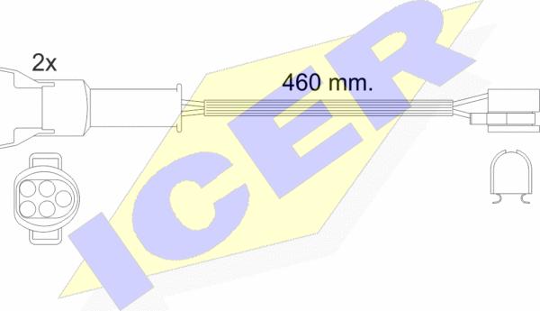 Icer 610456 E C - Indikators, Bremžu uzliku nodilums ps1.lv