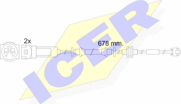 Icer 610452 E C - Indikators, Bremžu uzliku nodilums ps1.lv