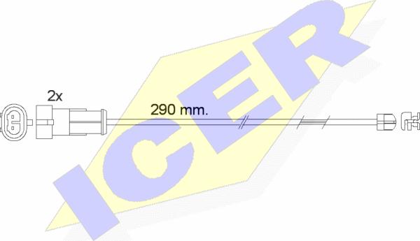 Icer 610468 E C - Indikators, Bremžu uzliku nodilums ps1.lv