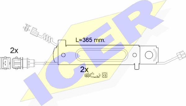 Icer 610485 E C - Indikators, Bremžu uzliku nodilums ps1.lv