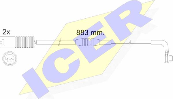 Icer 610480 E C - Indikators, Bremžu uzliku nodilums ps1.lv