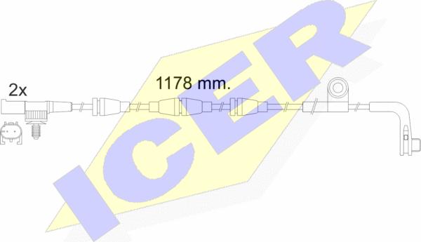 Icer 610481 E C - Indikators, Bremžu uzliku nodilums ps1.lv