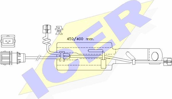 Icer 610430 E C - Indikators, Bremžu uzliku nodilums ps1.lv