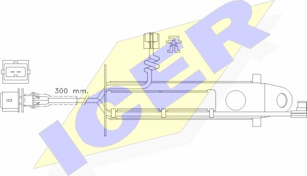 Icer 610431 E C - Indikators, Bremžu uzliku nodilums ps1.lv