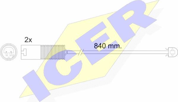 Icer 610426 E C - Indikators, Bremžu uzliku nodilums ps1.lv