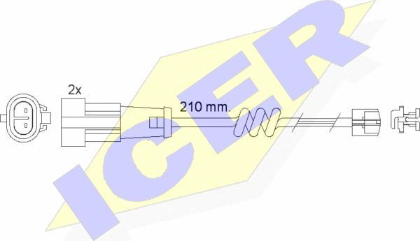 Icer 610471 E C - Indikators, Bremžu uzliku nodilums ps1.lv