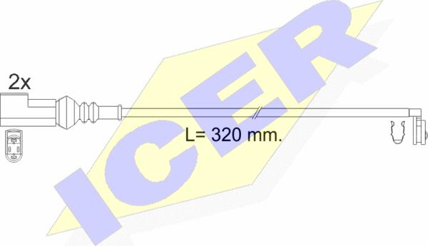 Icer 610592 E C - Indikators, Bremžu uzliku nodilums ps1.lv