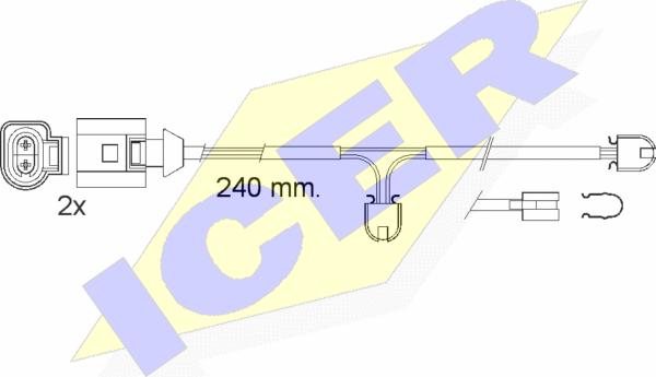 Icer 610546 E C - Indikators, Bremžu uzliku nodilums ps1.lv